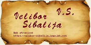 Velibor Šibalija vizit kartica